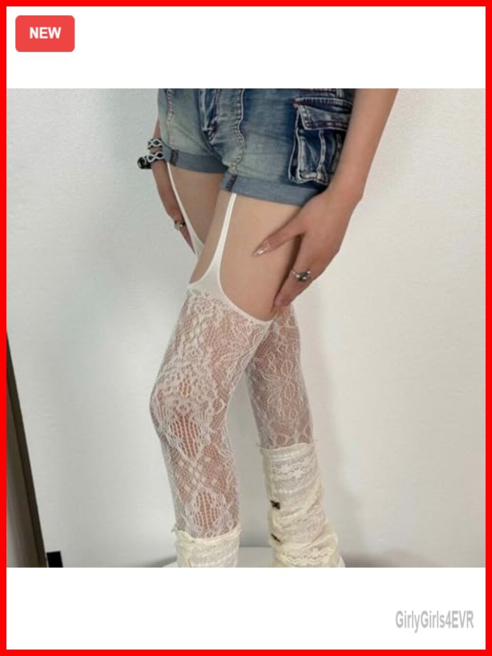 Women Lace Suspender Stockings Fishnet Pantyhose